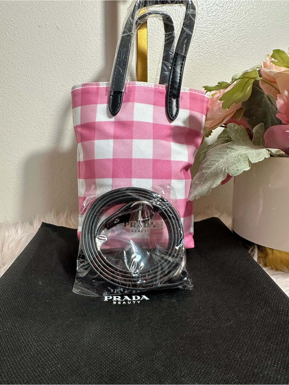 Mini stripe crossbody bag